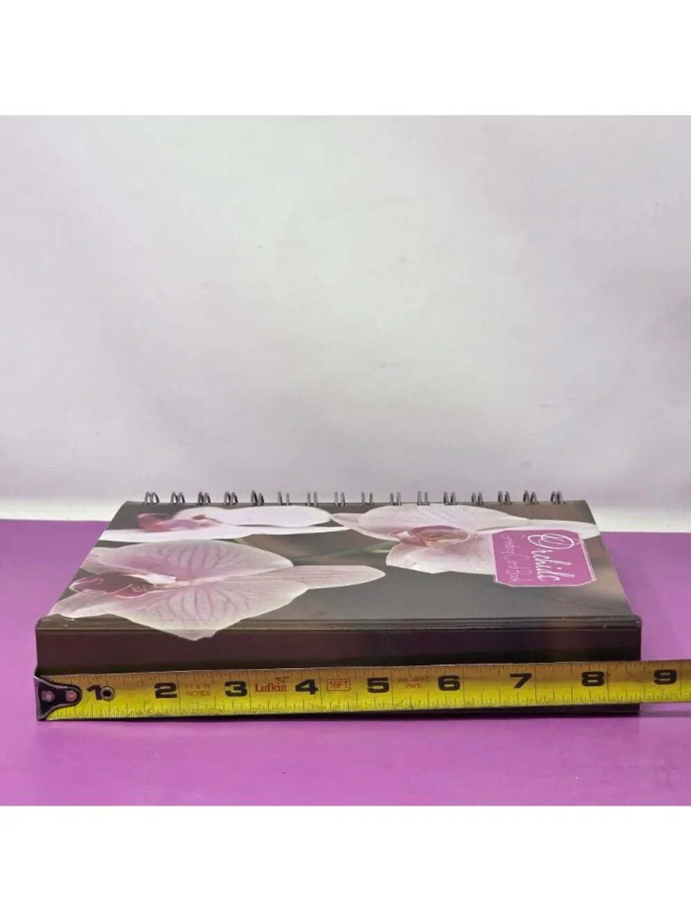 Orchids Greeting Card Book Spiral Organizer w/19 Cards & Envelopes BizzyBee 2005